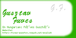 gusztav fuves business card